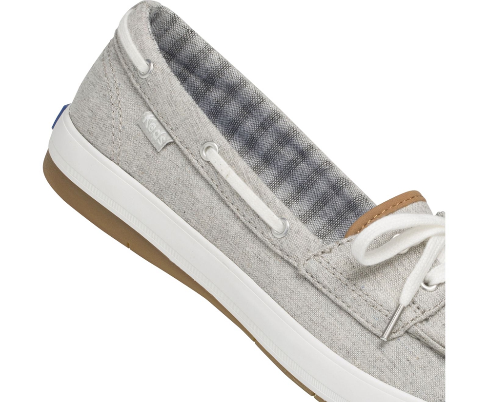 Keds Slip Ons Grey - Charter Chambray - Womens MAKPRO-139